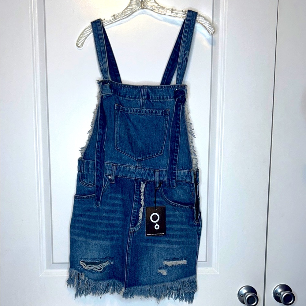 Insane Gene Simple Day - Frayed Detailed Denim Overall
Mini Dress Size Large - Picture 2 of 12